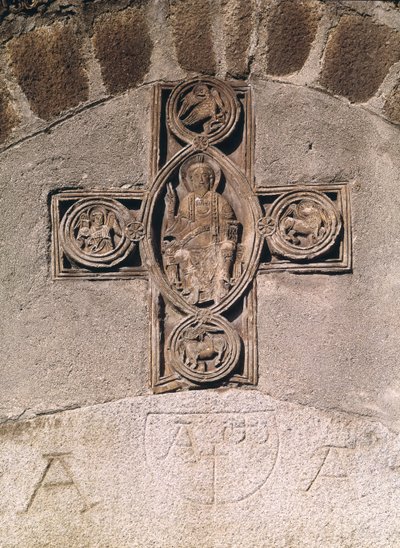 Christ en majesté avec les symboles des évangélistes, IXe-Xe siècle - French School