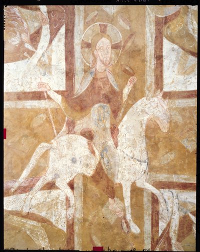 Christ sur un cheval blanc, du plafond de la crypte - French School