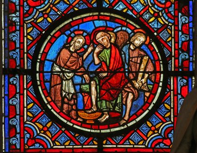 Le Christ lave les pieds de ses disciples - French School