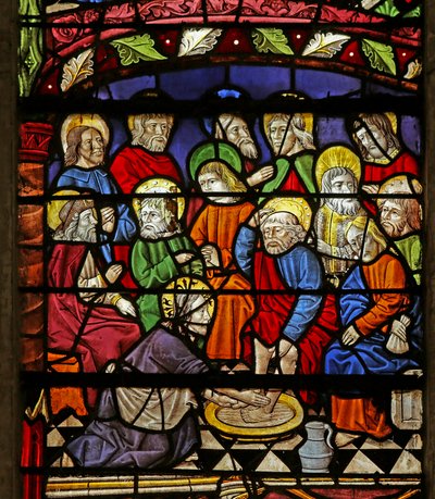 Christ lave les pieds de ses disciples - French School