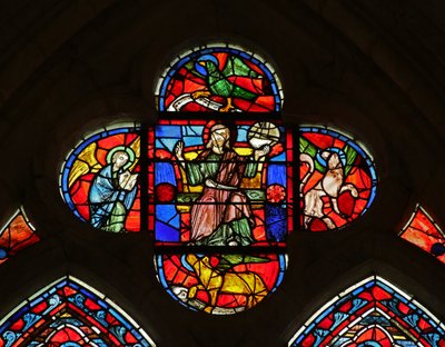 Christ avec les symboles des évangélistes - French School
