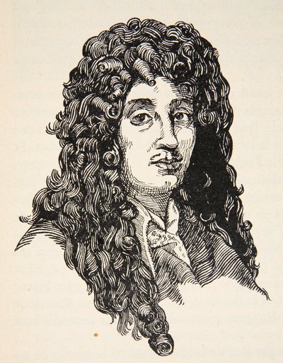 Christiaan Huygens, copie par Boris Mestchersky, illustration de Histoire de la Nation Française, Sciences, Volumes I & II, par Gabriel Hanotaux, 1924 - French School