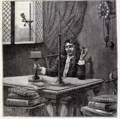 Christian Huyghens observant « l
