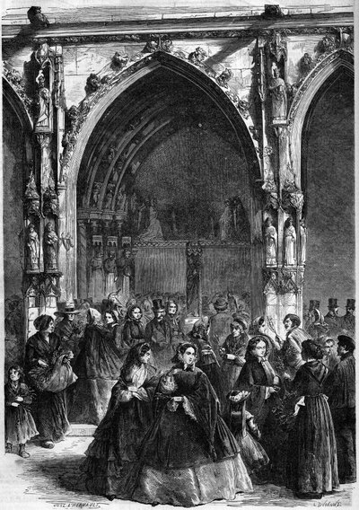 Christian Rie - Dimanche des Rameaux : distribution des branches à la porte de l