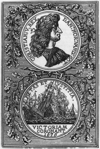 Christian V (1646-99) roi du Danemark et de Norvège, illustration de Description de l