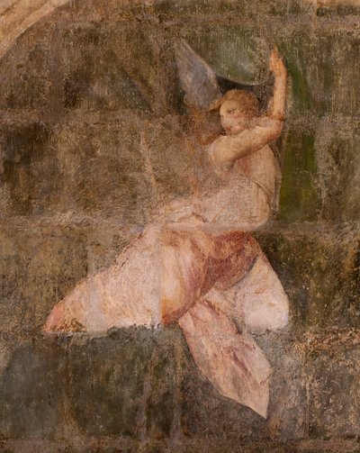 Église Saint-Jean-Baptiste. Intérieur. Chapelle Saint-Fursy. Peintures murales. La glorification de Marie (fresque dite de la bonne mort). Début du XVIIe siècle. - French School