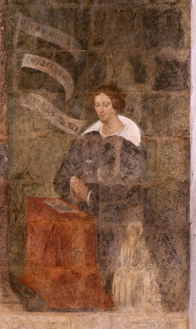 Église (Église Saint-Jean-Baptiste). Intérieur. Chapelle Saint-Fursy. Peintures murales. La glorification de Marie (fresque dite de la bonne mort). Début XVIIe siècle - French School