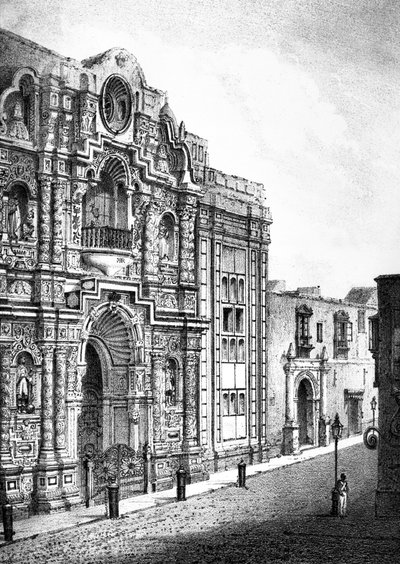 Église de la Miséricorde, Lima (gravure) - French School