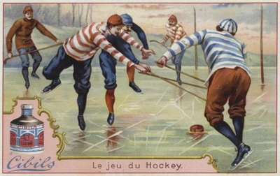 Carte Cibils représentant le hockey sur glace - French School
