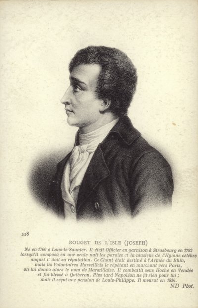Claude Joseph Rouget de Lisle - French School
