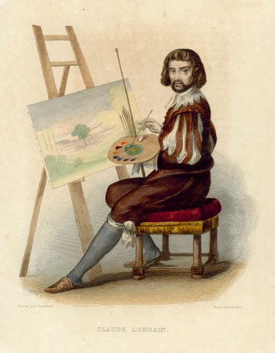 Claude Lorrain (gravure en couleur) - French School