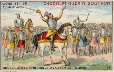 Clovis Ier invoquant le Dieu de Clotilde à la bataille de Tolbiac, 496 - French School