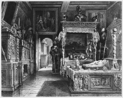 Hôtel et musée de Cluny, salle de François Ier, Paris, illustration de l