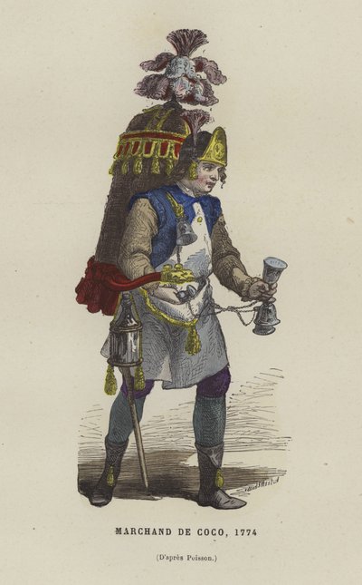 Vendeur de noix de coco, 1774 - French School