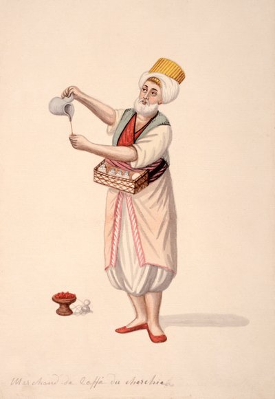 Vendeur de café, période ottomane, troisième quart du XVIIIe siècle - French School