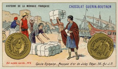 Pièces de Jules César, Gaule romaine, 56 av. J.-C. - French School
