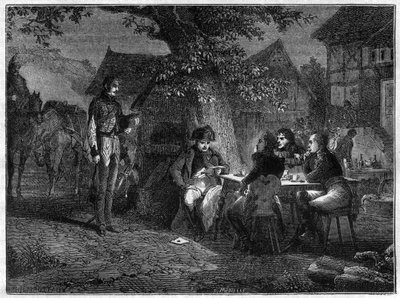 Sang-froid de Napoléon apprenant la malheureuse bataille de Dennewitz (Allemagne) le 8 septembre - French School
