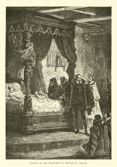 Coligny au chevet de François II - French School