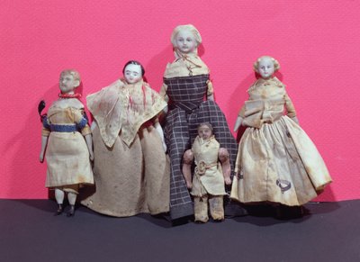 Collection de poupées, peut-être utilisées par Honoré de Balzac (1799-1850) comme aide-mémoire pour La Comédie Humaine - French School