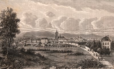 Colmar - Haut-Rhin, en Alsace - gravure dans « La France illustrée : géographie, histoire, administration statistique » par V.A. Malt-Brown. 1884 - French School
