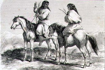 Indiens Comanches dans les années 1860 - French School