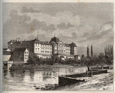 Commercy - La Meuse (55), Lorraine, France - gravure dans "La France illustrée" par V.A. Malt-Brown. 1884 - French School