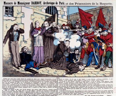 Commune de Paris : Massacre de Monseigneur Darboy (1813-1871), Archevêque de Paris, et des prisonniers de la Roquette le 24 mai - French School