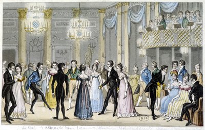 Bal de société, début XIXe siècle - French School