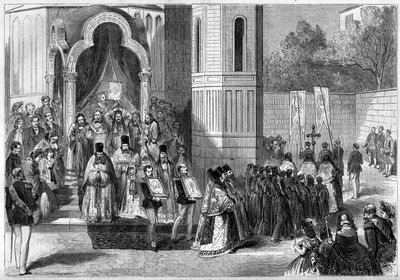 Consécration de la cathédrale orthodoxe russe Saint-Alexandre-Nevsky, Paris, 11 septembre - French School