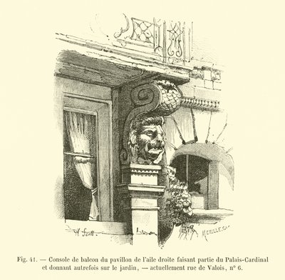 Console de balcon du pavillon de l