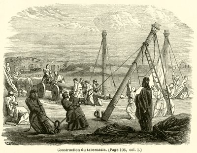 Construction du tabernacle - French School