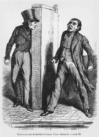 Contenson et Vautrin, illustration de Splendeurs et Misères des Courtisanes par Honoré de Balzac, publié en 1867 - French School