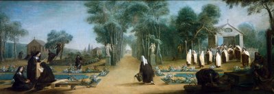 Jardin du couvent et sanctuaire, France, vers 1870 - French School