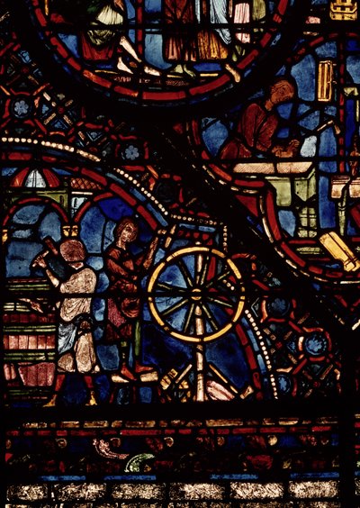 Tonneliers au travail, détail de la vie de Saint Julien l