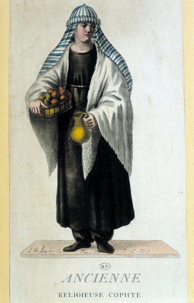 Nonne copte en Égypte au XVIIIe siècle - French School