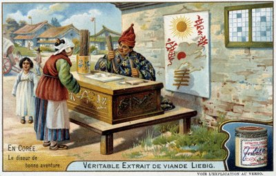 Corée : la diseuse de bonne aventure - chromo Liébig, v.1900 - French School