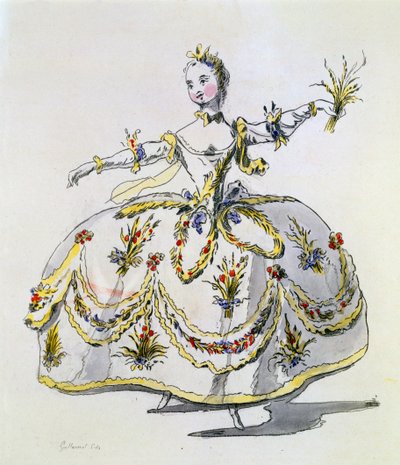 Conception de costume pour Cérès, fac-similé réalisé par A. Guillaumot fils (gravure à la main) - French School