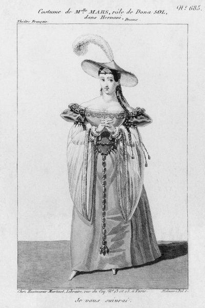 Costume pour Mademoiselle Mars dans le rôle de Dona Sol, dans 