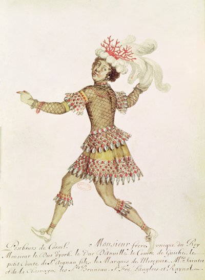 Costume pour un pêcheur de corail pour Le Mariage de Thétis et Pélée de Francesco Cavalli, 1654 - French School