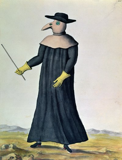 Costume conçu pour protéger les médecins de la peste - French School
