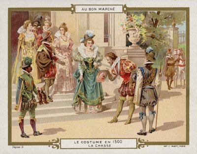 Costume en 1500 - chasse - French School