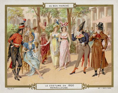 Costume en 1800 - merveilleuse - French School
