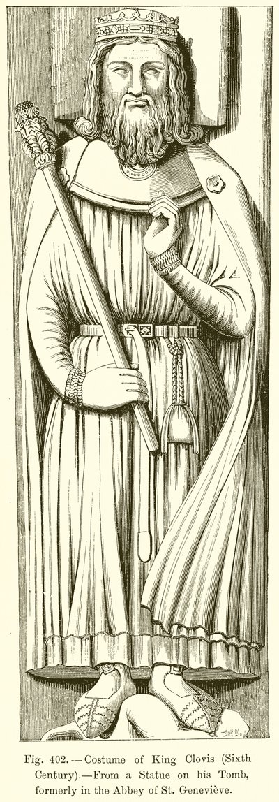 Costume du roi Clovis - French School
