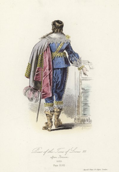 Costume du temps de Louis XIII de France - French School