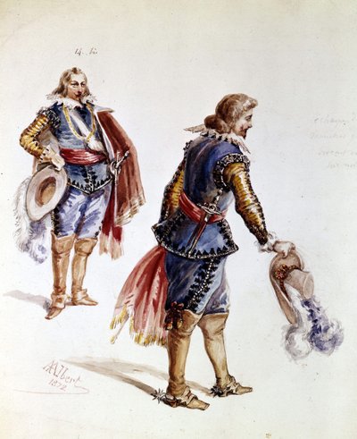 Costumes pour Ruy Blas de Victor Hugo. Dessin d