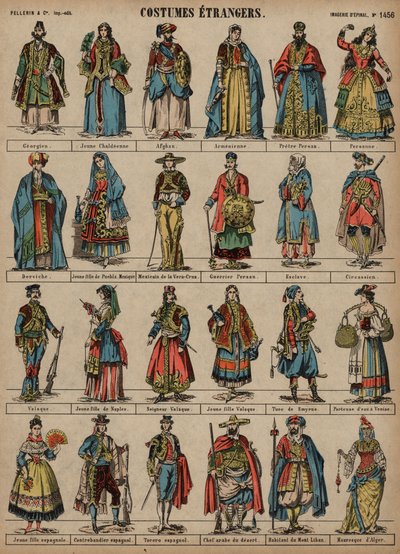 Costumes du monde - French School