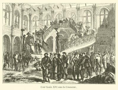 Cour Louis XVI sous la Commune - French School