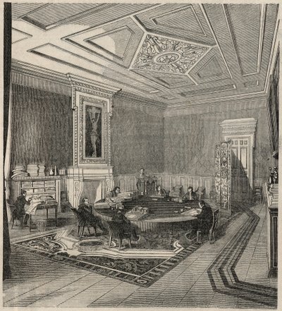 Cour des comptes - salle des comités - Gravure dans « Tableau de Paris » par Edmond Texier 1852 - French School