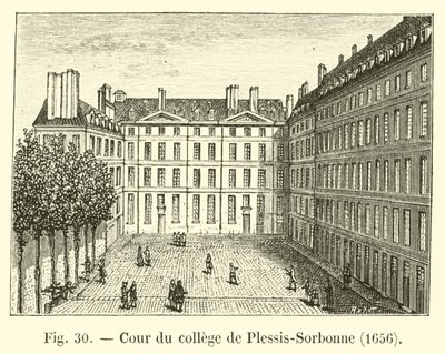 Cour du collège de Plessis-Sorbonne, 1656 - French School