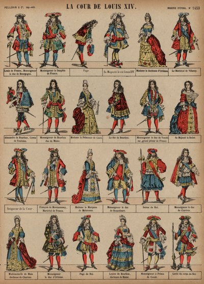 Cour du roi Louis XIV de France - French School
